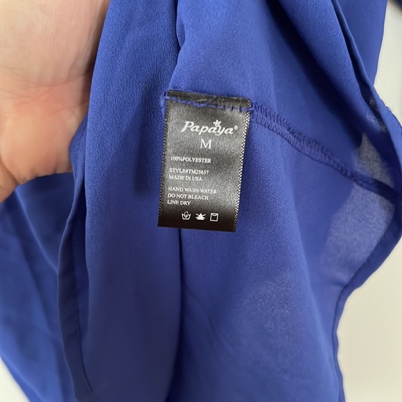 Blue Sheer Top - Picture 2 of 3